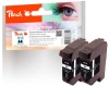 Peach Twin Pack cartouche d'encre noire, compatible avec  HP No. 15*2, C6615D*2