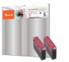 Peach Twin Pack cartouche d'encre magenta, compatible avec  Canon, Xerox, Apple BJI-201M*2, 0948A002