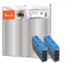 Peach Twin Pack cartouche d'encre cyan, compatible avec  Canon, Xerox, Apple BJI-201C, 0947A001