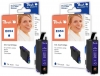 Peach Twin Pack cartouche d'encre bleu, compatible avec  Epson T0549BL*2, C13T05494010