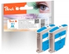 Peach Twin Pack cartouche d'encre cyan, compatible avec  HP No. 11 c*2, C4836A*2