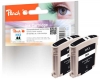 Peach Twin Pack cartouche d'encre noire, compatible avec  HP No. 13 bk*2, C4814AE*2