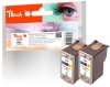 Peach Double Pack tête d'impression couleur, compatible avec  Canon CL-41C*2, 0617B001