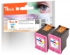 Peach Double Pack tête d'impression couleur, compatible avec  HP No. 901 C*2, CC656AE*2