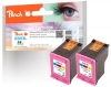 Peach Double Pack tête d'impression couleur, compatible avec  HP No. 301XL c*2, D8J46AE