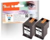 Peach Double Pack tête d'impression noir, compatible avec  HP No. 300 bk*2, CC640EE*2