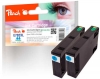 Peach Twin Pack cartouche d'encre cyan, compatible avec  Epson T7022 c*2, C13T70224010*2