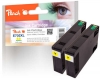 Peach Twin cartouche d'encre jaune, compatible avec  Epson T7024 y*2, C13T70244010*2