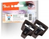 Peach Twinpack cartouche d'encre noir compatible avec  HP No. 363 bk*2, C8721EE