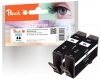 Peach Twin Pack Ink Cartridge with chip black, compatible with  HP No. 655 bk*2, CZ109AE