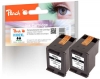 Peach Double Pack tête d'impression noir, compatible avec  HP No. 302XL bk*2, F6U68AE*2