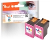 Peach Double Pack tête d'impression couleur, compatible avec  HP No. 62 c*2, C2P06AE*2