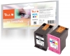 Peach Multipack compatible avec  HP No. 62XL, C2P05AE, C2P07AE