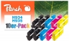 Peach Pack de 10 cartouches d'encre compatible avec  HP No. 934, No. 935, C2P19A, C2P20A, C2P21A, C2P22A