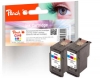 Peach Double Pack tête d'impression couleur, compatible avec  Canon CL-546*2, 8289B001*2