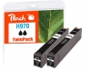 Peach Twinpack Ink Cartridge black compatible with  HP No. 970 bk*2, CN621A*2