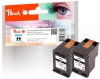 Peach Double Pack tête d'impression noir, compatible avec  HP No. 651 bk*2, C2P10AE*2