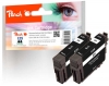 Peach Twin Pack cartouche d'encre noire, compatible avec  Epson T2981, No. 29 bk*2, C13T29814010*2