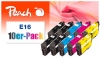 Peach Pack de 10 cartouches d'encre compatible avec  Epson No. 16, C13T16264010