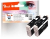 Peach Twin Pack cartouche d'encre noire, compatible avec  Epson T0791BK*2, C13T07914010*2