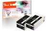 Peach Twin Pack Ink Cartridge black, compatible with  Epson SJIC22BK*2, C33S020601*2