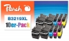 Peach Pack de 10 cartouches d'encre, XL, compatible avec  Brother LC-3219XL